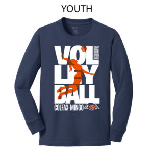 CM Volleyball Youth Cotton Long Sleeve Tee-Navy