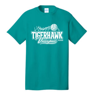 CM Volleyball Unisex Cotton Short Sleeve Tee-Bright Aqua