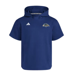 Tigerhawks Adidas  Dugout NWV Short Sleeve Hoodie Adult- NAVY
