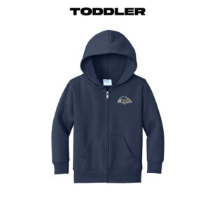 Tigerhawks  Toddler Full-Zip Hooded Sweatshirt-Navy