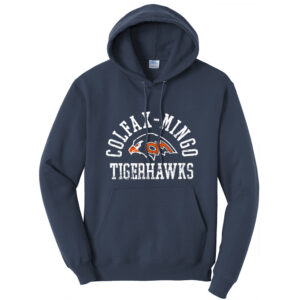 Tigerhawks Unisex Fleece Hooded Sweatshirt-Navy