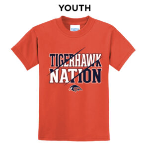 Tigerhawks Youth Short Sleeve Tee-Orange