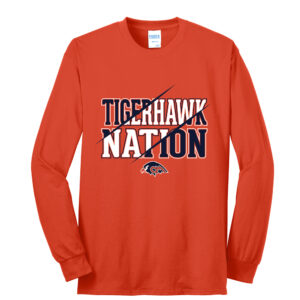 Tigerhawks Unisex Cotton Long Sleeve Tee-Orange