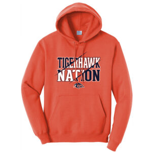 Tigerhawks Unisex Fleece Hooded Sweatshirt-Orange