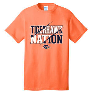 Tigerhawks Unisex Short Sleeve Tee-Neon Orange