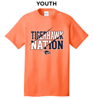 Tigerhawks Youth Short Sleeve Tee-Neon Orange