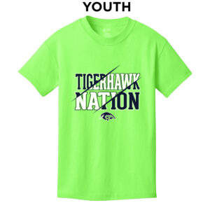 Tigerhawks Youth Short Sleeve Tee-Neon Green
