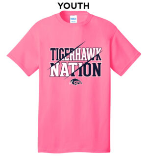 Tigerhawks Youth Short Sleeve Tee-Neon Pink