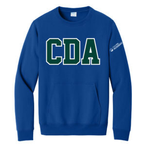 Coram Deo Academy Unisex Pocketed Fleece Crewneck Sweatshirt-Royal