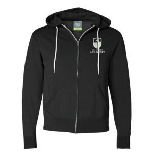 Coram Deo Academy Independent Trading Co.Unisez  Full-Zip Hooded Sweatshirt-Black