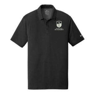 Coram Deo Academy Nike Dri-FIT Hex Textured Polo Men-Black