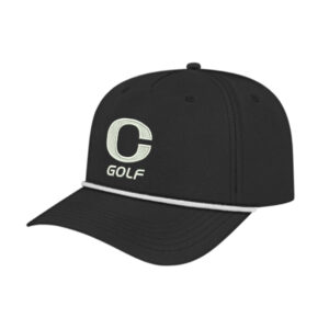 Clinton Golf Athletic Rope Cap-Black/White