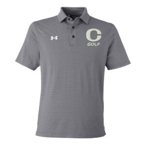 Clinton Golf Under Armour Men DRIVE Team Stripe Premium Polo – BLACK