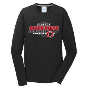 Clinton Golf Men Long Sleeve Essential Blended Performance Tee-Black