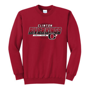 Clinton Golf Unisex Fleece Crewneck Sweatshirt-Red