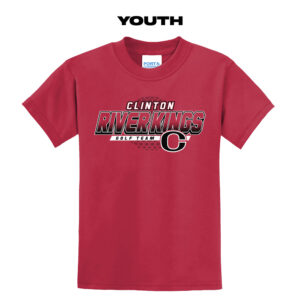 Clinton Golf Youth Short Sleeve Tee-Red