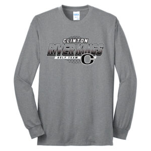 Clinton Golf Unisex Cotton Long Sleeve Tee-Athletic heather