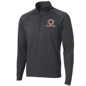 River Queen Swim Sport Tek Men Sport Wick Stretch 1/2 Zip Pullover-Charcoal