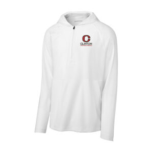 River Queen Swim Sport-Tek Adult Repeat 1/2-Zip Long Sleeve Hooded Jacket-White