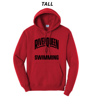 River Queen Swim Tall Hooded Sweatshirt-Red