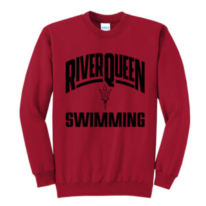River Queen Swim Unisex Core Fleece Crewneck Sweatshirt-Red