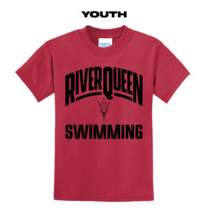 River Queen Swim Youth Short Sleeve Tee-Red