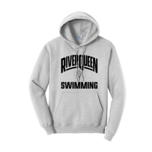 River Queen Swim Unisex Fleece Hooded Sweatshirt-Ash
