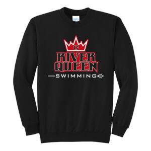 River Queen Swim Unisex Fleece Crewneck Sweatshirt-Black