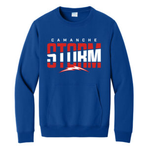 Storm Unisex Pocketed Fleece Crewneck Sweatshirt-Royal
