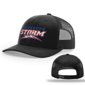 Storm Richardson Pro Crown Mesh Back solid color Adjustable back cap Solid- Black