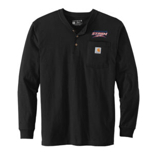 Storm Carhartt Men Long Sleeve Henley T-Shirt-Black