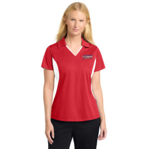 Storm Sport-Tek Ladies Side Blocked Micropique Sport-Wick Polo-Red/White