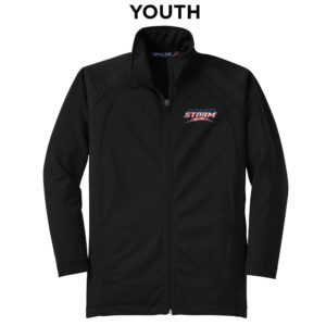 Storm Sport-Tek Youth Tricot Track Jacket-Black/Black