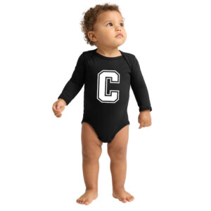 Storm Rabbit Skins Infant Long Sleeve Jersey Bodysuit-Black