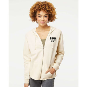 CPU Volleyball Women’s California Wave Wash Full-Zip Hooded Sweatshirt-Boone