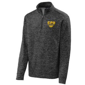 CPU Volleyball Sport-Tek PosiCharge Men Electric Heather Fleece 1/4 Zip Pullover-Grey/Black Electric