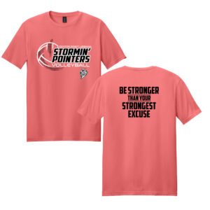 CPU Volleyball Softstyle Short Sleeve Tee-Coral Silk