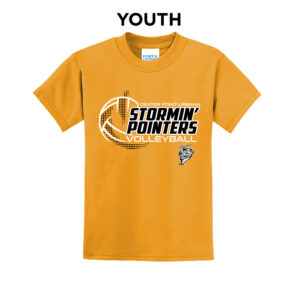 CPU Volleyball Youth Short Sleeve Tee-Gold
