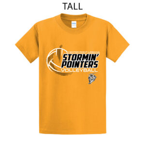 CPU Volleyball Tall Cotton Short Sleeve Tee-Gold