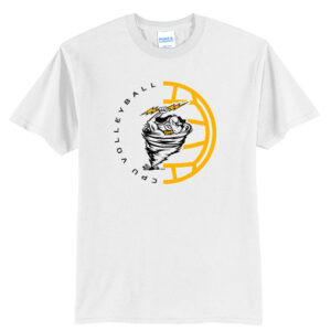 CPU Volleyball Unisex Short Sleeve Tee-White