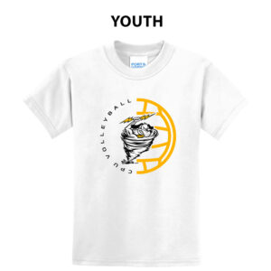CPU Volleyball Youth Short Sleeve Tee-White