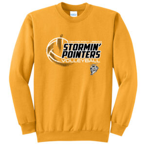 CPU Volleyball Unisex Core Fleece Crewneck Sweatshirt-Gold