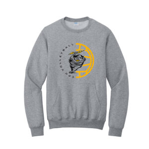 CPU Volleyball Unisex Core Fleece Crewneck Pocket Sweatshirt-Athletic heather