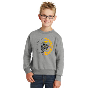 CPU Volleyball Youth Fleece Crewneck Sweatshirt-Athletic Heather