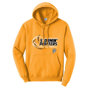 CPU Volleyball Unisex Fleece Hooded Sweatshirt-Gold