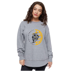 CPU Volleyball LAT Women’s Weekend Fleece Crewneck Sweatshirt-Granite Heather