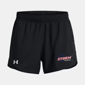 Camanche Volleyball Women’s UA Fly-By Unlined 3″ Shorts-Black