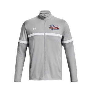 Camanche Volleyball Under Armour Men’s Team Knit Warm Up Full Zip-Mod Grey/White