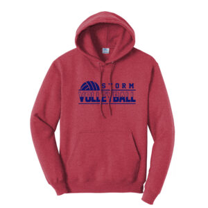 Camanche Volleyball Unisex Fleece Hooded Sweatshirt-Red