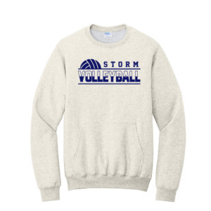 Camanche Volleyball Unisex Core Fleece Crewneck Pocket Sweatshirt-Oatmeal Heather